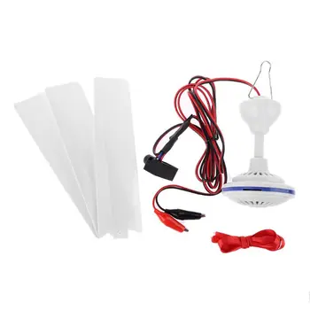 

DC 12V Ceiling Fan Air Cooler Stepless Speed Fan for Bed Camping Outdoor Tent