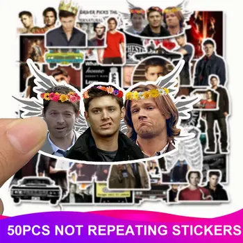 

50pcs/Pack Waterproof Supernatural Laptop Stickers Skateboard Luggage Suitcase Phone Motorcycle Funny Stickers Kids Classic Toy