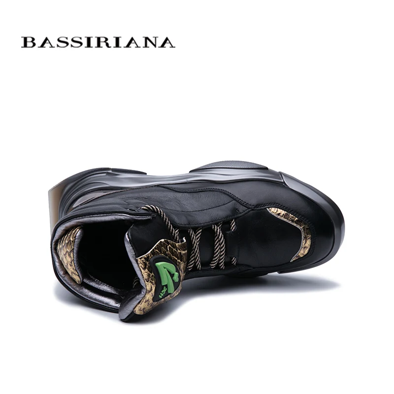 Новинка 2019 зимняя женская повседневная обувь на платформе BASSIRIANA2019 кожаная