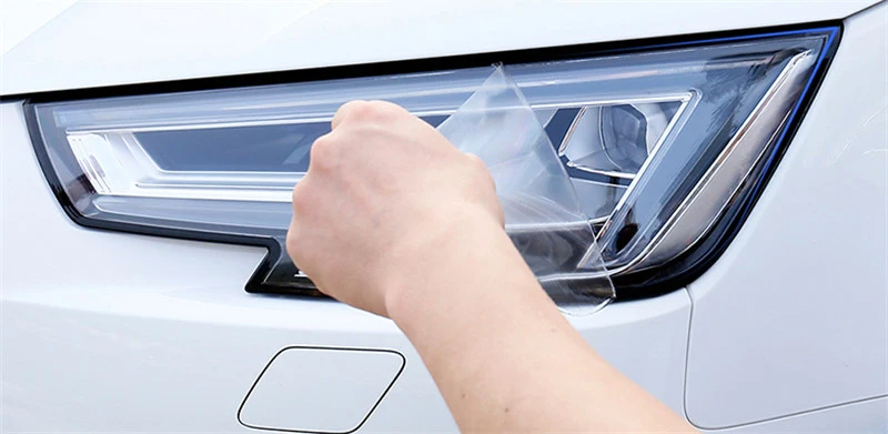 Колпаки для фар с мембраной для AUDI 2009 2010 с прозрачной пленкой для автомобильного стайлинга, модифицированные