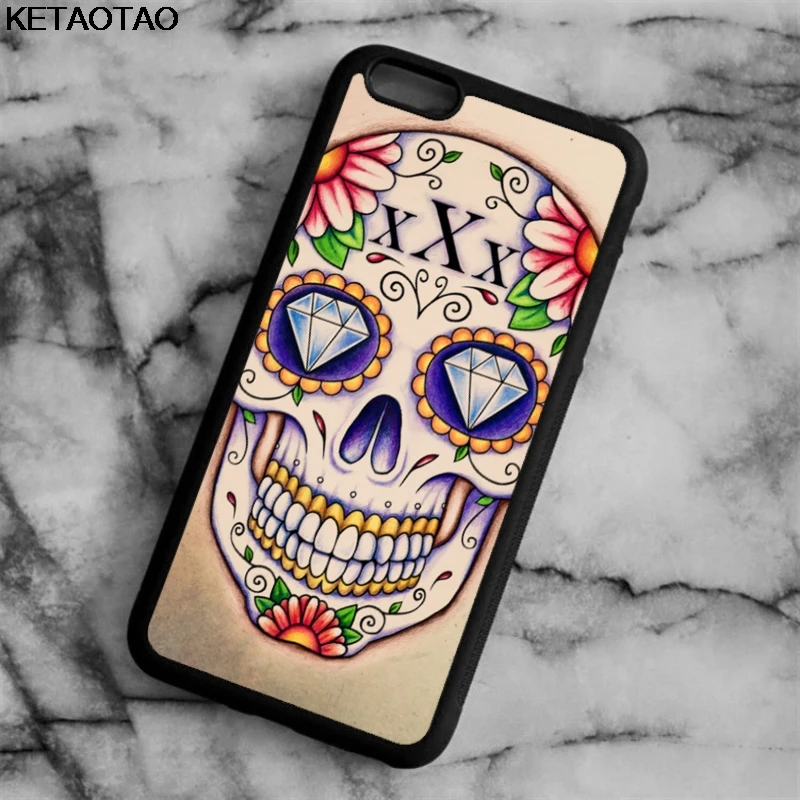 Зеленый KETAOTAO Каратель Череп Логотип чехол для телефона s для iPhone 4S SE 5 6 5C 5S 6S 7 8 SE X Plus XR XS Max Чехол Мягкий ТПУ резиновый силиконовый - Цвет: Зеленый