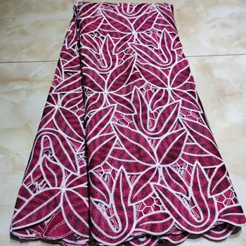 

2020 Guipure Lace High Quality Cord Lace African Water Soluble Lace Fabric With Stones Nigerian Lace Fabric For Dress Party Sew