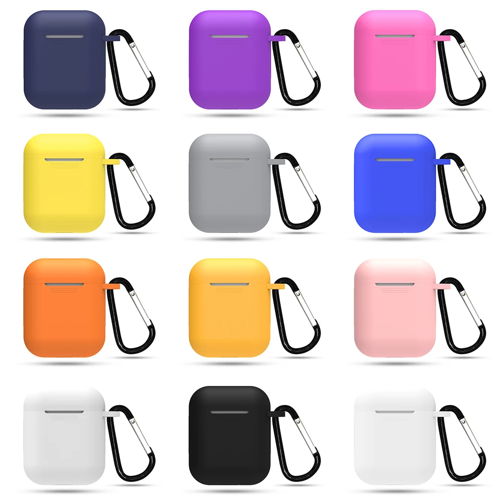 

with Hanging Buckle Drop-proof Earphone Anti-fingerprint for Airpods Bluetooth Silicone Headphone Set Anti-fall Belt Hook Case