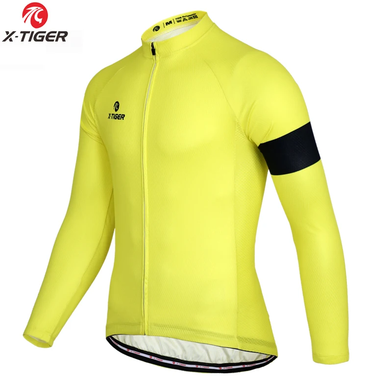 Jerseys X-Tiger, осенний комплект одежды для велоспорта с длинным рукавом, дышащая одежда для велоспорта, анти-пот, MTB велосипед, велосипедная майка, Ropa Maillot Ciclismo - Цвет: Jerseys