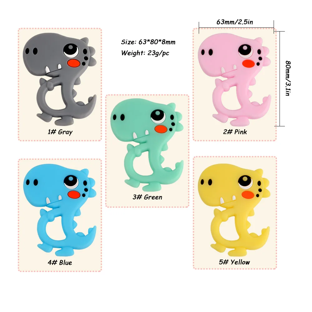Kovict 5/10pcs dinosaur Silicone Baby Teether Cute Baby Teething Toys Chewable Animal Shape Baby Products BPA Free 2 Kovict 5/10pcs dinosaur Silicone Baby Teether Cute Baby Teething Toys Chewable Animal Shape Baby Products BPA Free 2