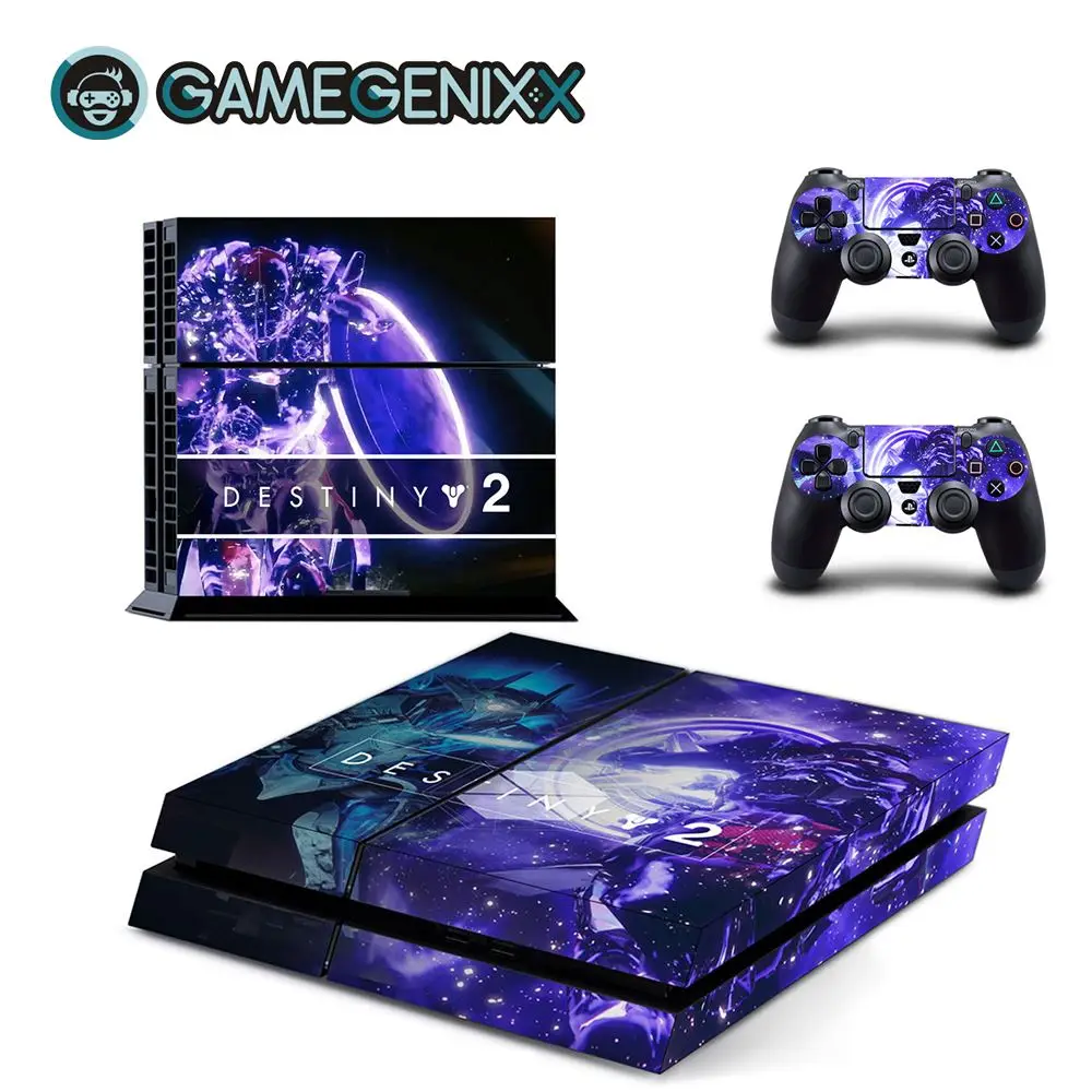 Кожаный виток винилопласта с наклейкой для консоли PS4 и 2 контроллера GAMEGENIXX - Цвет: Destiny 2