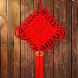 Chinese Knot Pendant Fu Word Peace Knot Vestibule Fortune with Heart Knot High-grade Spring Festival New Year Decoration