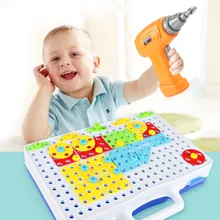 Моделирование Электрический набор инструментов Детские игрушки Инструменты разборки строительные игрушки развивающие игрушки блочные игры для детей