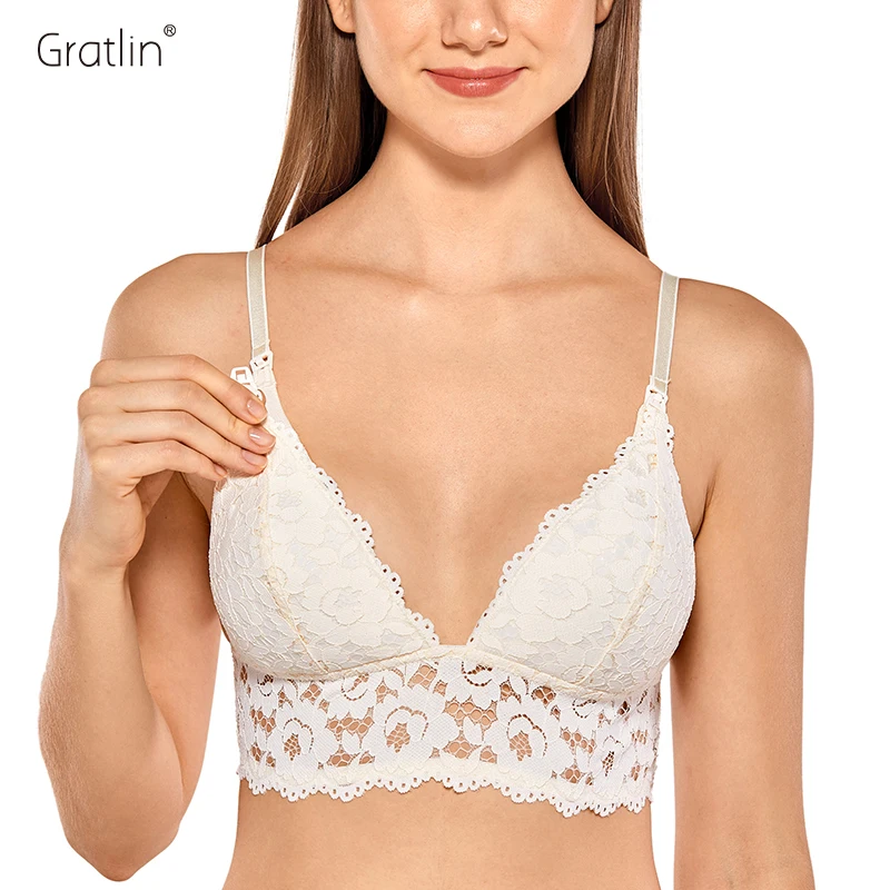 Best Buy Underwear Breast-Feeding-Bra Pregnant-Women GRATLIN Lace KyqEVBXj