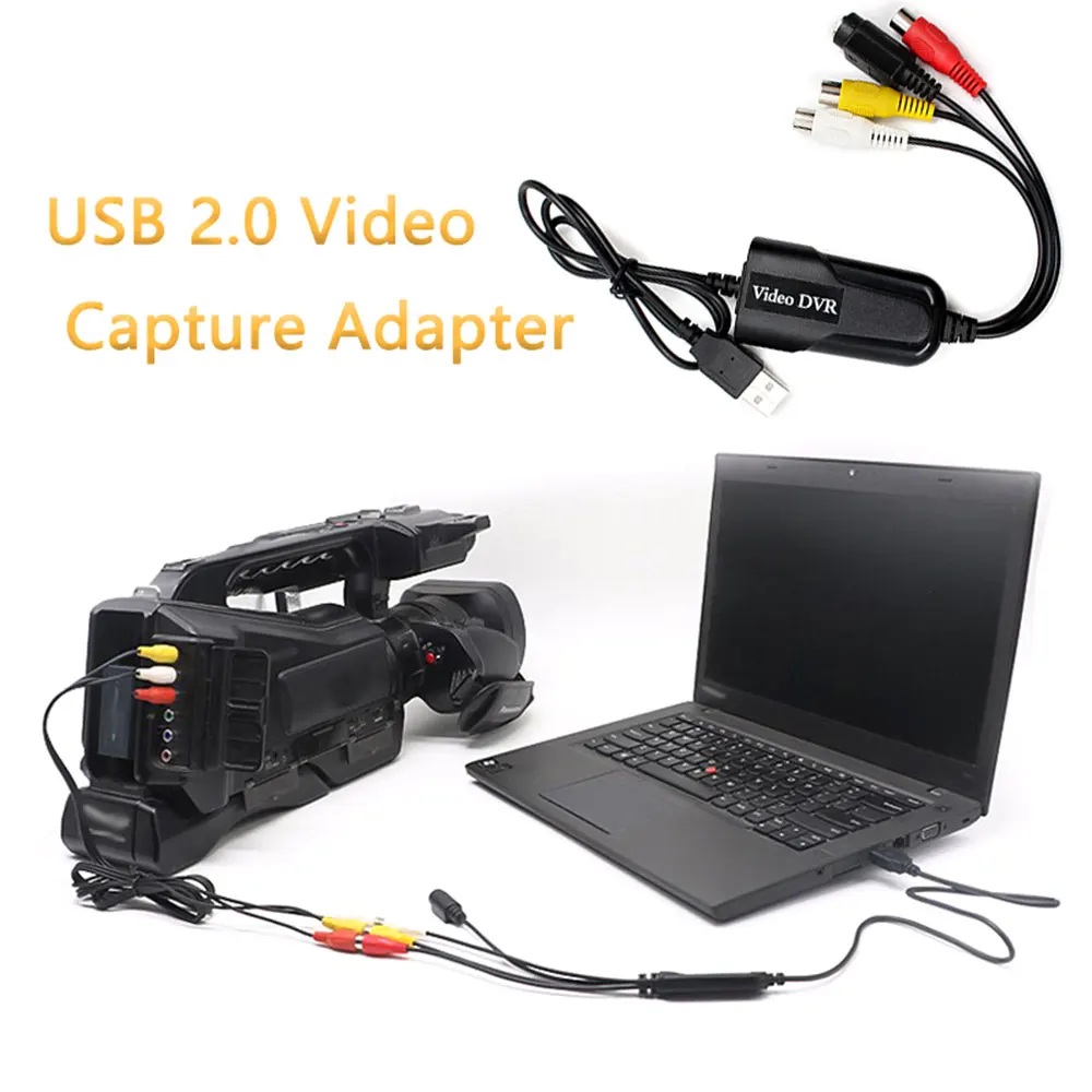 USB 2 0 Карта видеозахвата Easycap адаптер видеорегистратор редактирование DVR 4 канала
