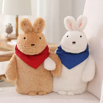 

Cartoon Rabbit Hand Warmer Cover Plush Fabrics Warm Water Bag Removable Hot Water Bottle
