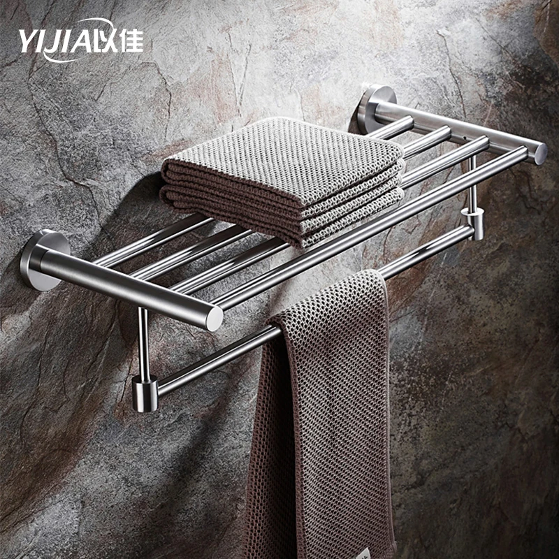 

High quality 304 stainless steel towel rack toilet bathroom towel rack toilet wall hanging rack pendant