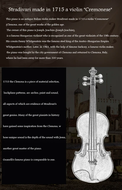 Copy Stradivarius 1715 100% Italian retro Oil Varnish