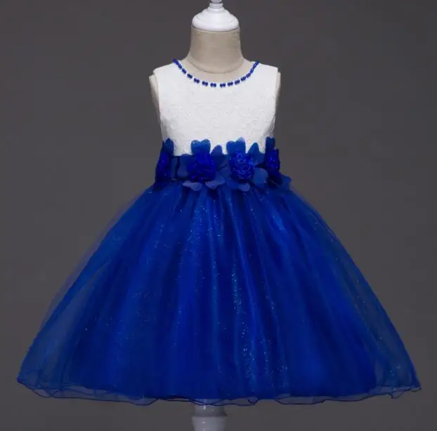 navy blue Детские платья для девочек с цветочным узором и жемчугом; платья для первого причастия; одежда для маленьких девочек; CAILENI - Цвет: navy blue