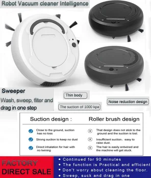 

Multifunctional Sweeping Vacuum Cleaner Smart Robot Floor Cleaner 3-In-1 Auto Rechargeable Smart Sweeping Floor Dust Dry Wet Mop
