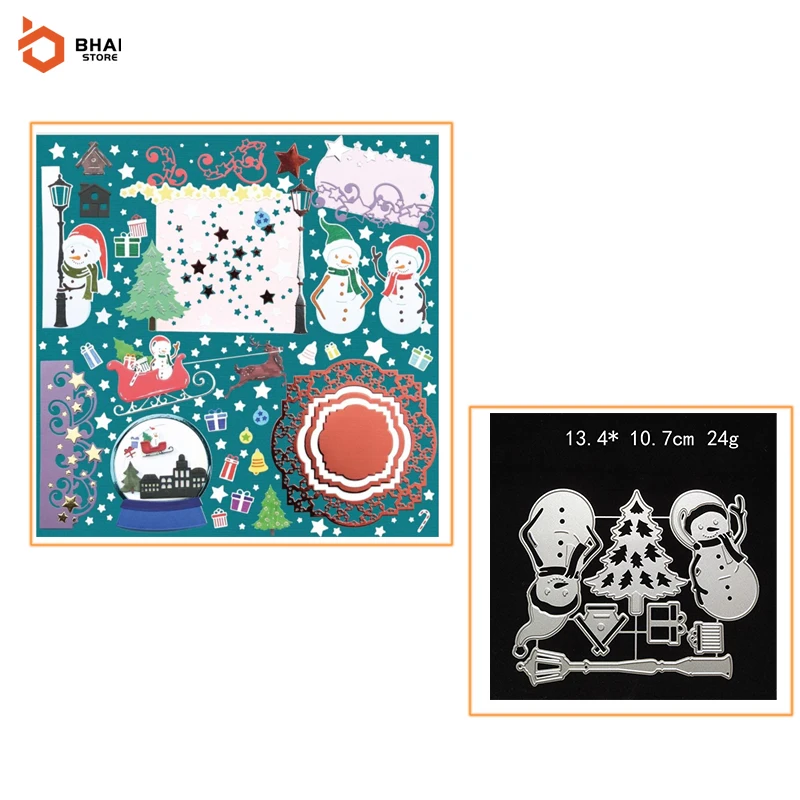 

2021 New Metal Cutting Dies for Paper Card Album Snowman Llighthouse Decorative Crafts Scrapbooking Hole Punch Stencil