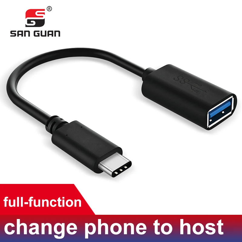 Переходник с USB C на 3 0 Gen1 Тип штекер A гнездо Кабель OTG функция для MacBook Air/Pro Galaxy Note9