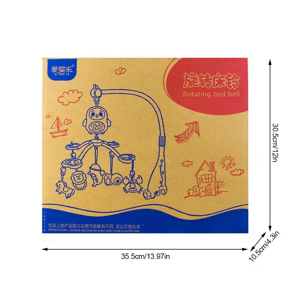 Подвесные погремушки для детской музыкальной кроватки, мобильный телефон с проектором и музыкальной коробкой, кровать, колокольчик, многофункциональное детское раннее образование, дистанционное управление