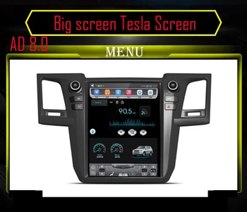 

12.1" Tesla vertical screen Quad core android 8.0 Car PC Player For 2005-2015 Toyota Fortuner SUV GPS Navigation Stereo BT AUX