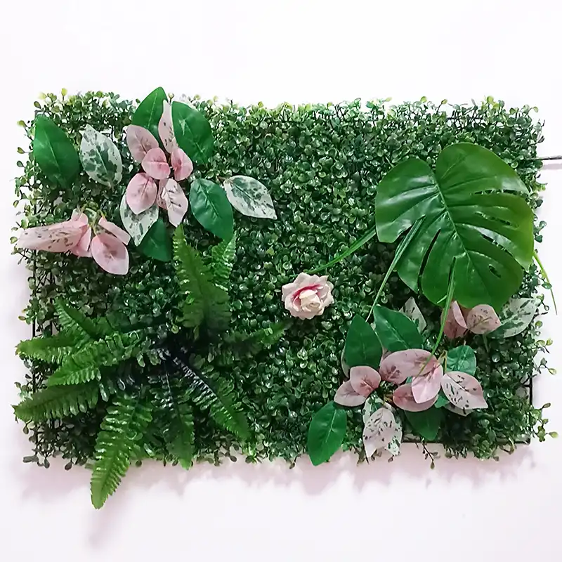 2mx1m Artificial Plant Wall Flower Wall Panels Green Plastic Lawn