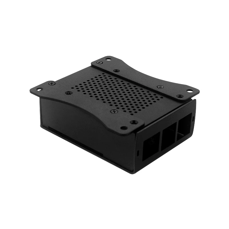 Raspberry Pi 4 чехол из алюминиевого сплава черный металлический корпус подвесной кронштейн с охлаждающим вентилятором для Raspberry Pi 4 Модель B