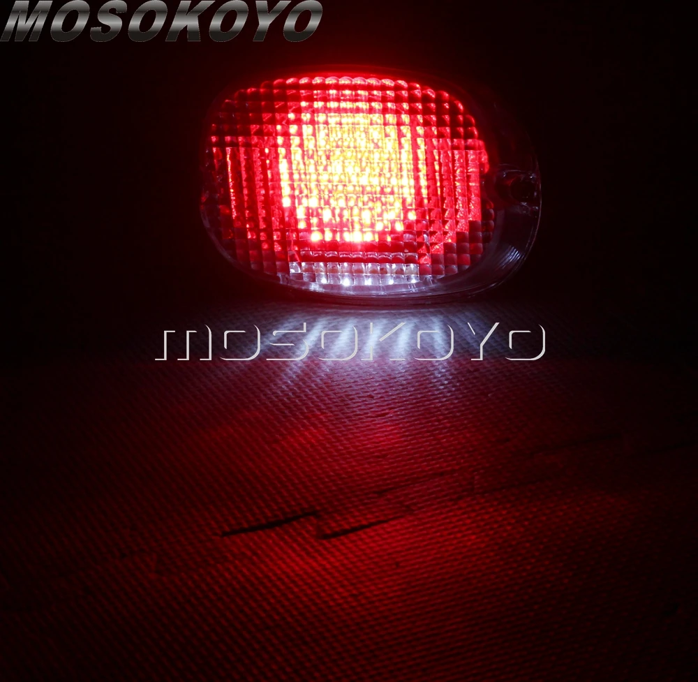Красный мотоцикл 32 шт. светодиодный стоп-сигнал для бега габаритными задними фонарями w/белый фонарь освещения номерного знака для Harley XL Touring Electra Road Glide FLH Road King