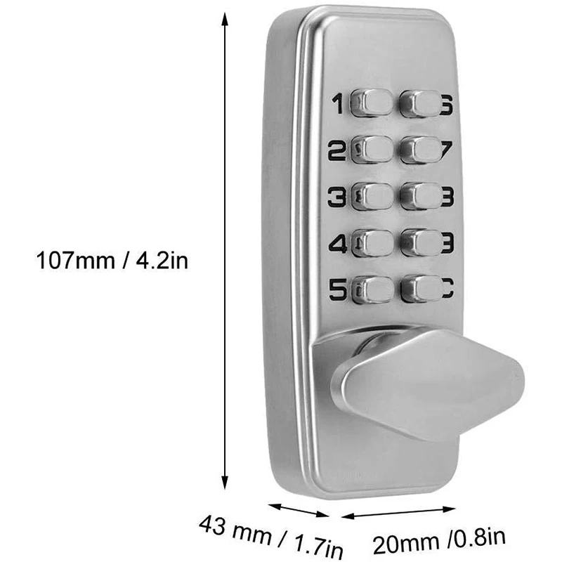 Цифровой механический дверной замок с паролем, 2-4 цифр, механический замок с кодовым замком для внутренней и наружной двери с кодовым паролем