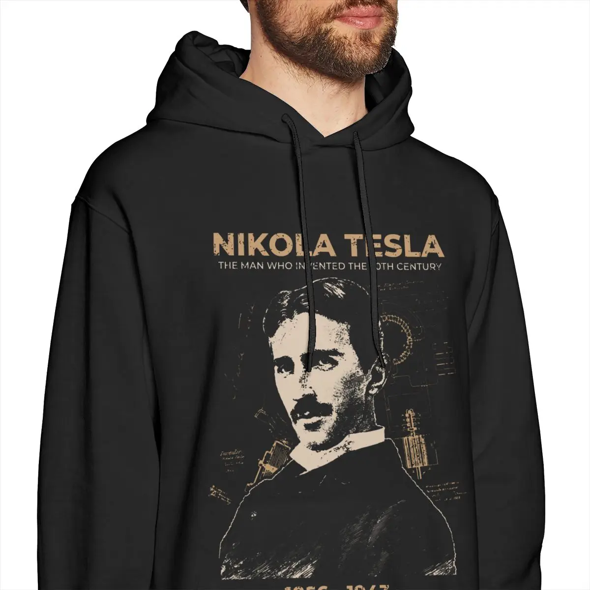 Новое поступление Nikola толстовки с капюшоном «Tesla» плюс размер толстовки Топ Дизайн Уникальный дизайн для мужчин популярный