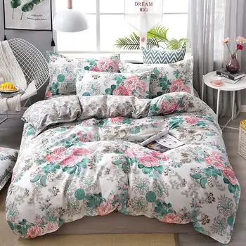 

30 Tropical Plant 4pcs Girl Boy Kid Bed Cover Set Duvet Cover Adult Child Bed Sheets Pillowcases Comforter Bedding Set 61024
