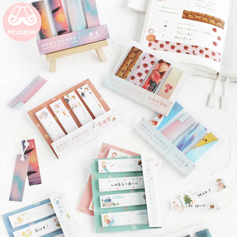 Mr paper 80 шт./лот 8 видов конструкций Kawaii волшебная сказка блокноты для заметок