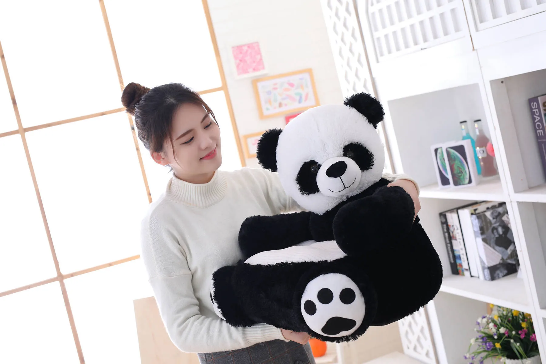 Children sofa soft and delicate environmental protection does not lose hair Panda unicorn duck brown bear Furry cushion Gifts
