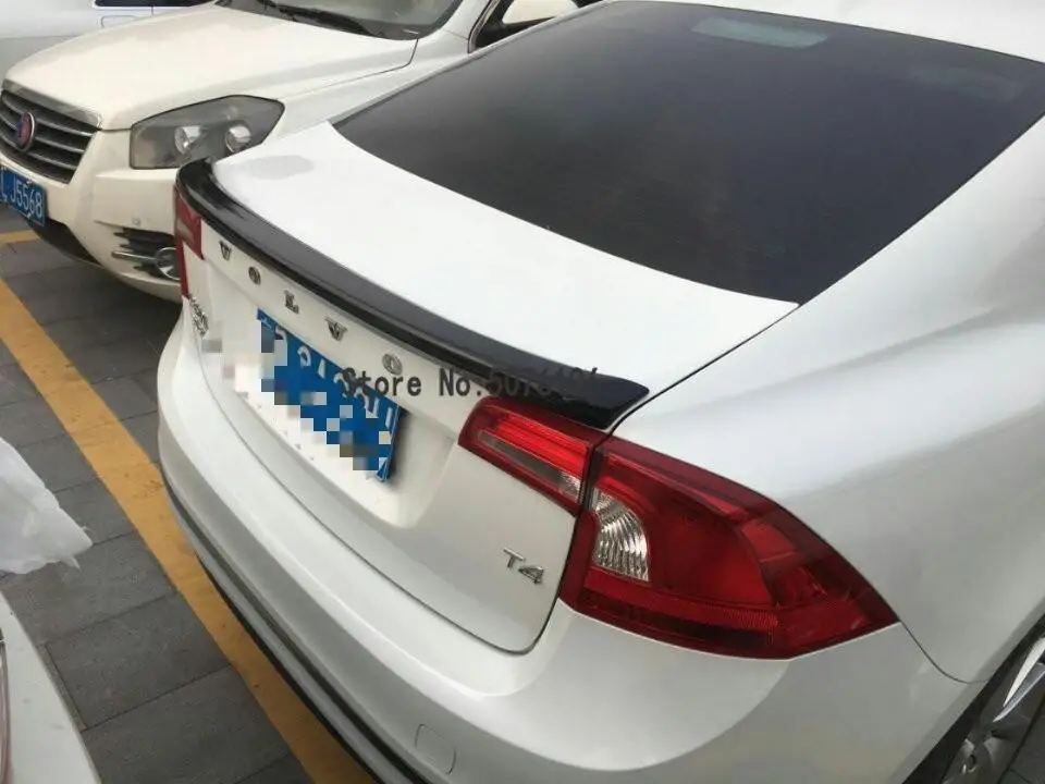 Для Volvo S80 спойлер 2011- Volvo S80 S90 спойлер TF ABS Пластиковый материал заднее крыло автомобиля цветной задний спойлер