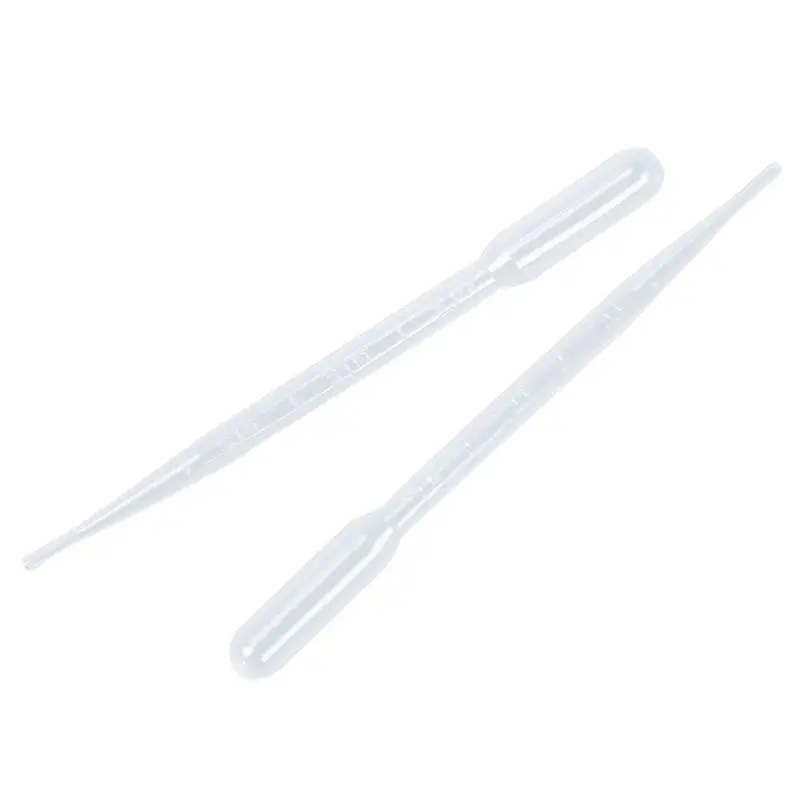 100 Pcs Laboratory Set Clear Plastic Graduated Pipette Droppers 3mL