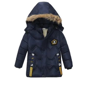 

2019 fashion boys winter warm hooded jackets children's wear garments coats toddler boy clothes kid Mid-Long Cotton coats D20