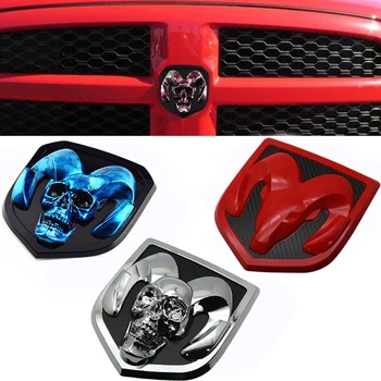 

Car Front Tailgate Emblem For Dodge Ram 1500 2500 3500 HeavyDuty BigHorn 2010-2018 Skull Sticker Pickup Replace Modification