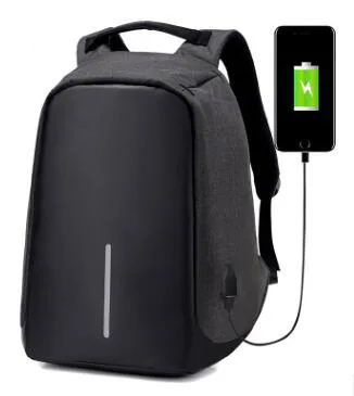 UOSC, рюкзак с usb зарядкой, 15 дюймов, рюкзак для путешествий, многофункциональный, Противоугонный, водонепроницаемый, Mochila, школьная сумка для мужчин, рюкзаки для ПК - Цвет: Black