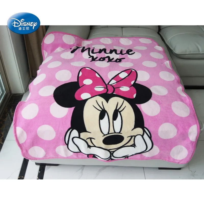Disney светильник Розовый Минни Маус Коралловое Флисовое одеяло 100x120 см для маленьких девочек на кровать кроватки самолет