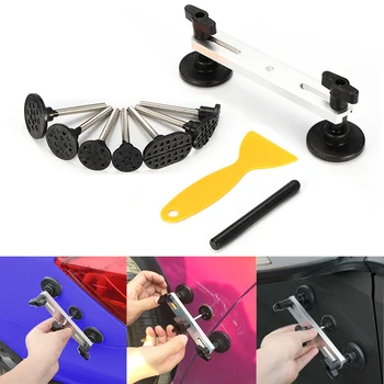 

Fix Dent Repair Tool Kit 8pcs Instrument Paintless Auto Car Body Damage Pulling Bridge Removal Glue Tab Tool Hand Tool Set Newly