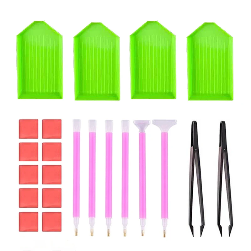 5D DIY diamond painting tool full square round embroidery accessories tray rhinestone pen set to Christmas decor for home | Дом и сад
