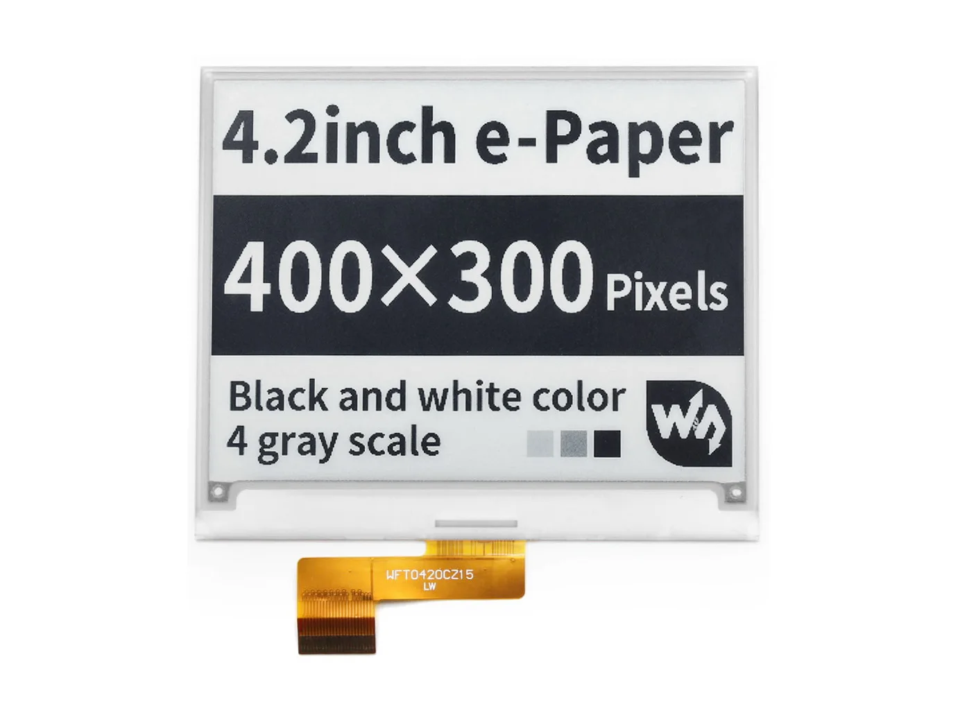 Необработанный дисплей E-Ink 400x300, 4,2 дюйма, интерфейс SPI, без печатной платы, со встроенным контроллером, сверхнизкое энергопотребление