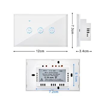 

WiFi Electrical touch Blinds curtain switch APP Voice Control by Alexa Echo AC110- 250V for Mechanical Limit Blinds Motor US