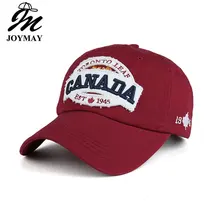 Чистый хлопок Канада кленовые листья вышитые на открытом воздухе Солнцезащитная бейсболка с козырьком шляпа B416