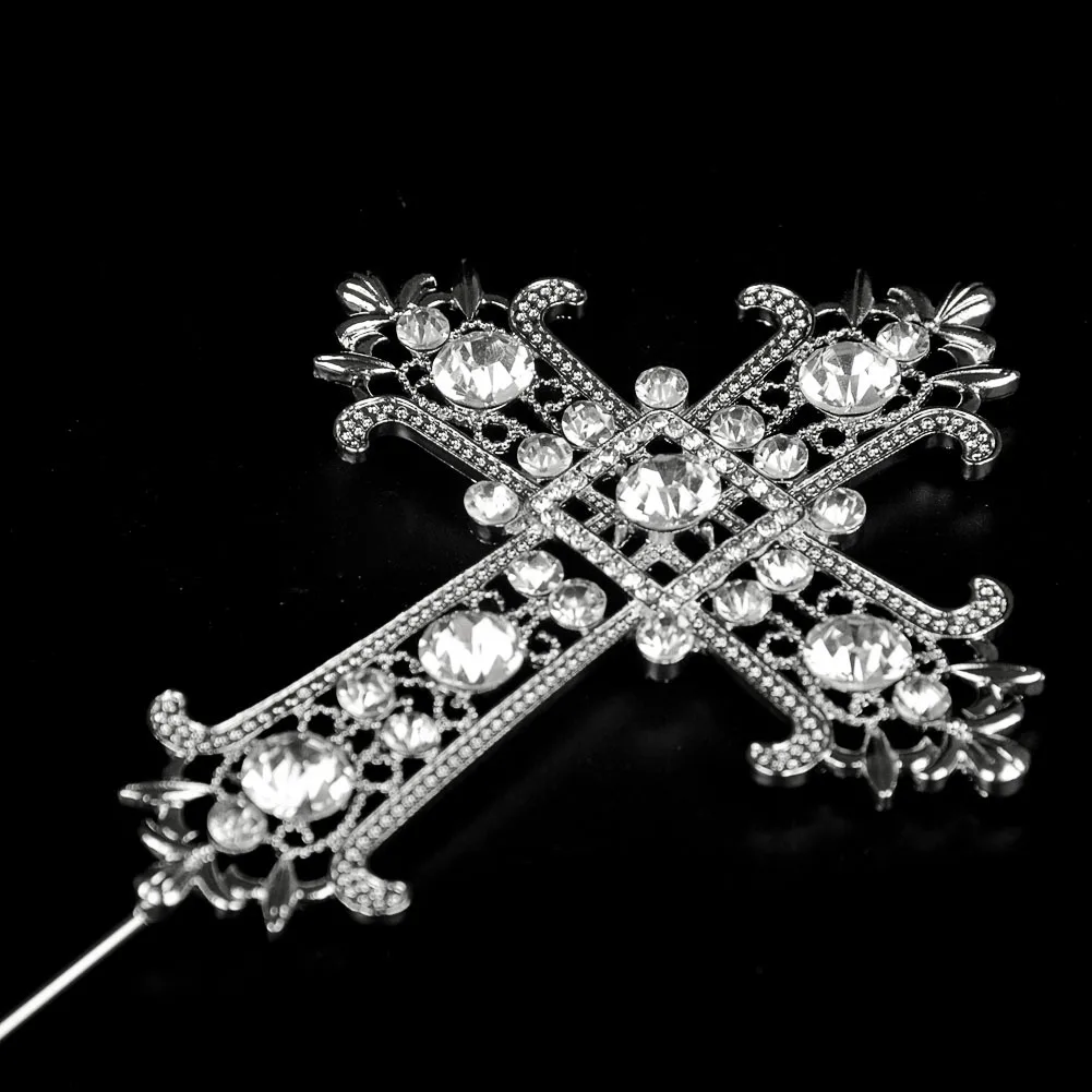 Romantic Wedding Cross Cake Topper First Communion Baby Shower Christian Party Decor Supplies for Birthday Festival | Дом и сад