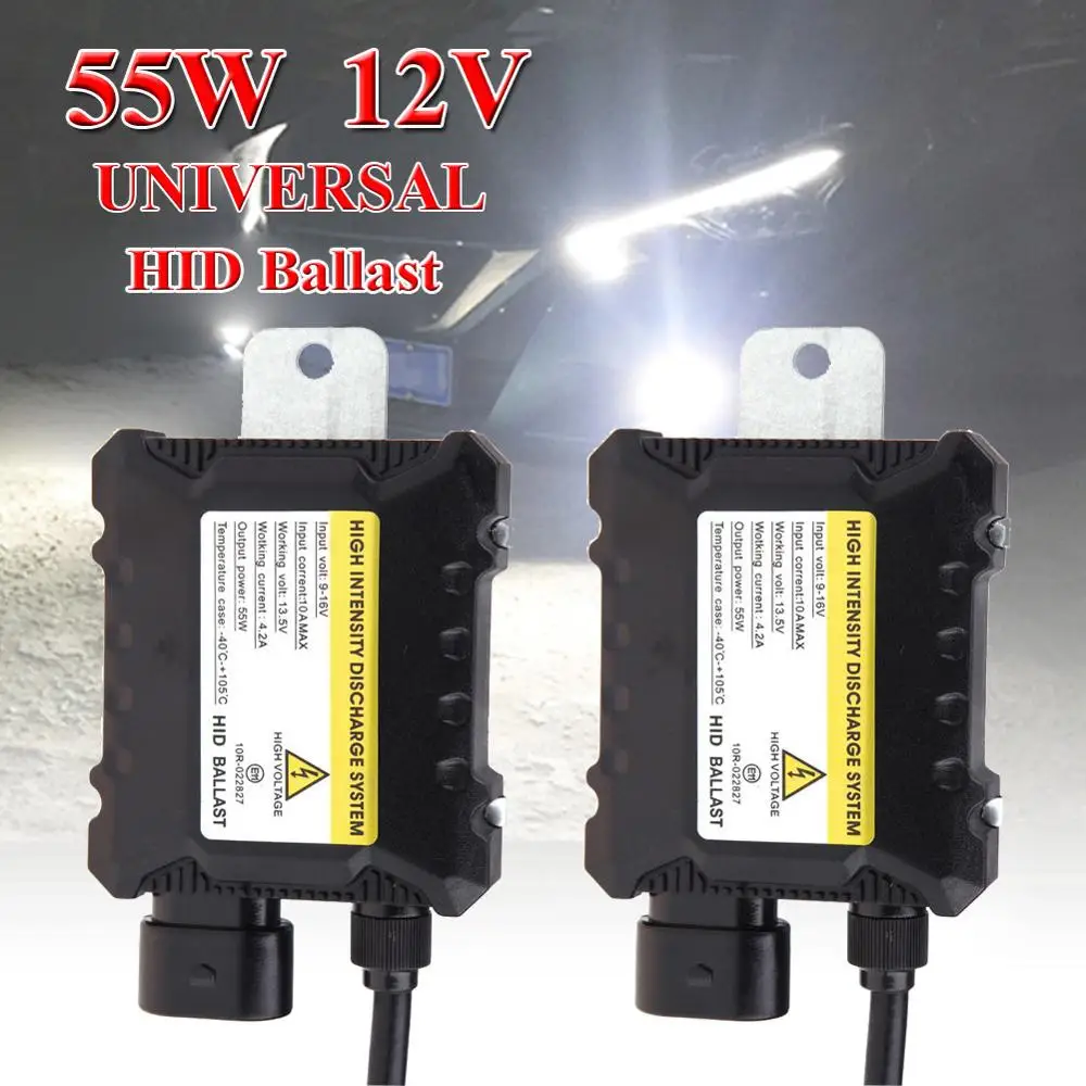 

2x Digital 55W Slim HID Replacement Light Ballast Xenon Conversion Kit Universal