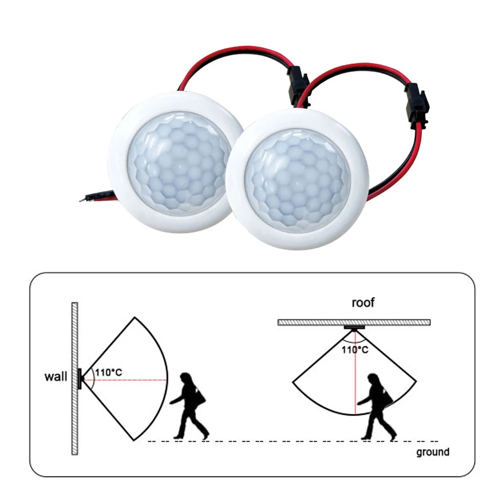 

2pcs Two-line infrared human induction probe intelligent induction switch human induction open 2019