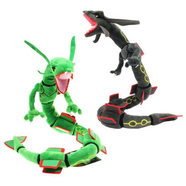 SHINY RAYQUAZA Black 2018 POKÉMON CENTER - DRAGON POSEABLE FLEXIBLE PLUSH  NEW