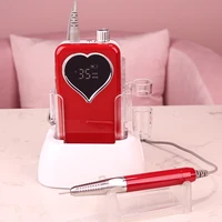 Brushless Professional 2 IN 1 Hybrid 35000RPM Portable Desktop E File Cordless Rechargeable Manicure Electric Nail Drill Machine 1