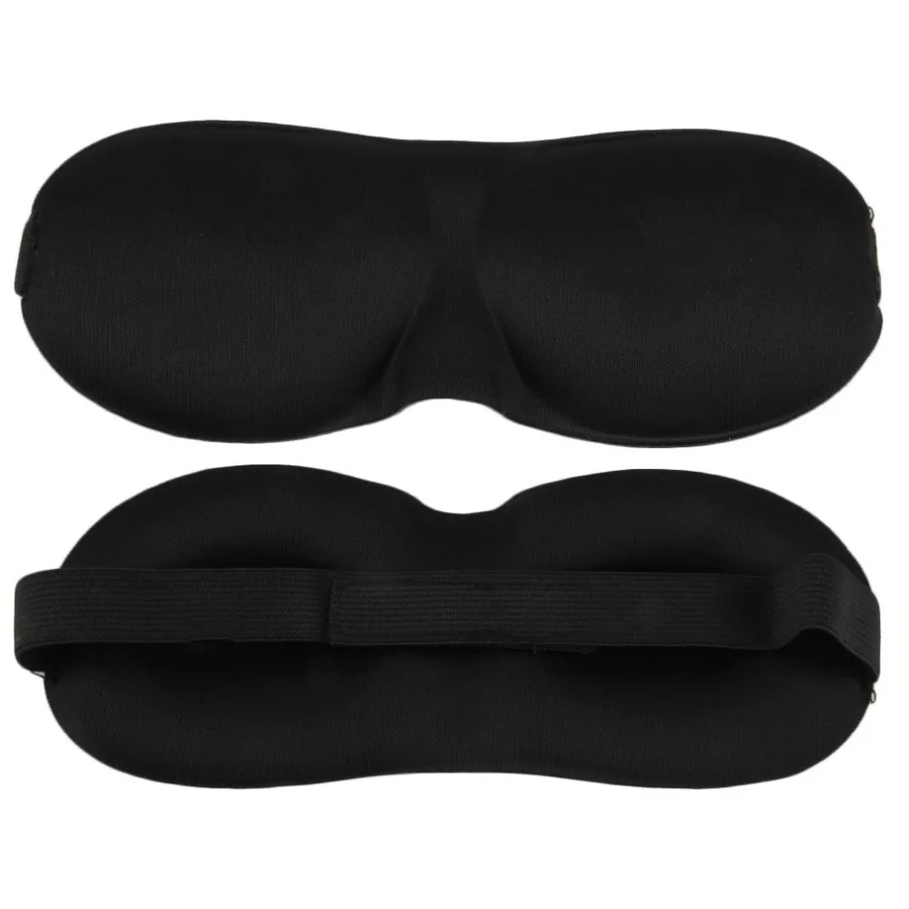 3D портативные мягкие затемненные очки для сна, смягчающие усталость, дышащие нервы, крутые, для путешествий, для отдыха, для сна, для помощи, маска для глаз, покрытие, черный цвет