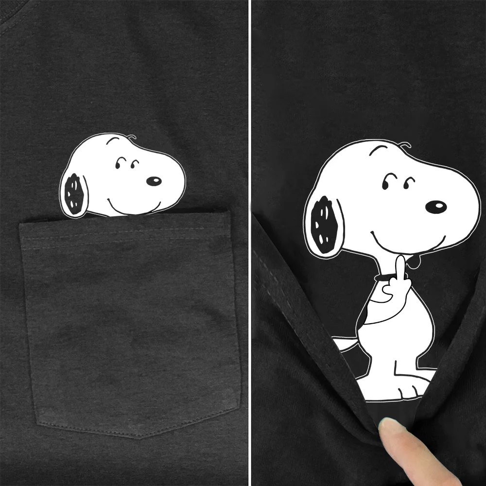 Tessffel NewFashion Movie Animal Dog Cat Pocket T-shirt Funny Harajuku Men/Women Summer Casual Cotton Tee Short sleeve Shirts D3