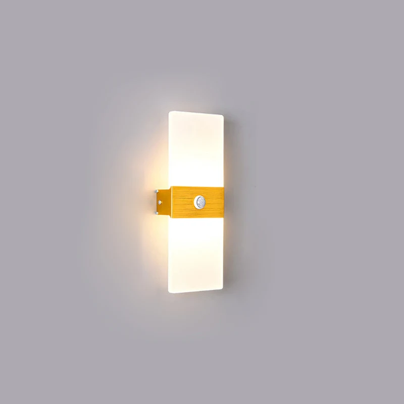 bedside wall lamps LED Wall Lamp 12W 18W PIR Motion Sensor Acrylic Indoor Wall Light Bedroom Balcony Aisle Bedside Light Modern Nordic Sconce Lamp wall sconces for living room Wall Lamps